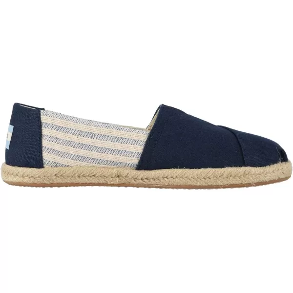 TOMS Womens Glitter Cheetah Print Womens Classics 10014953Navy Ivy League Stripes on Rope