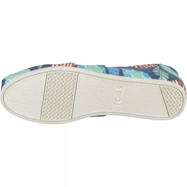 TOMS Womens Glitter Cheetah Print Womens Classics 10014953Navy Tropical Leaves