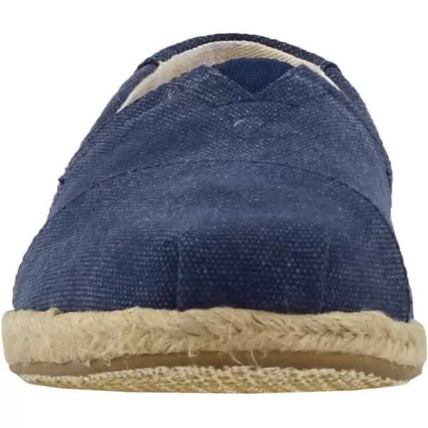 TOMS Womens Glitter Cheetah Print Womens Classics 10014953Navy Washed Canvas Rope Sole