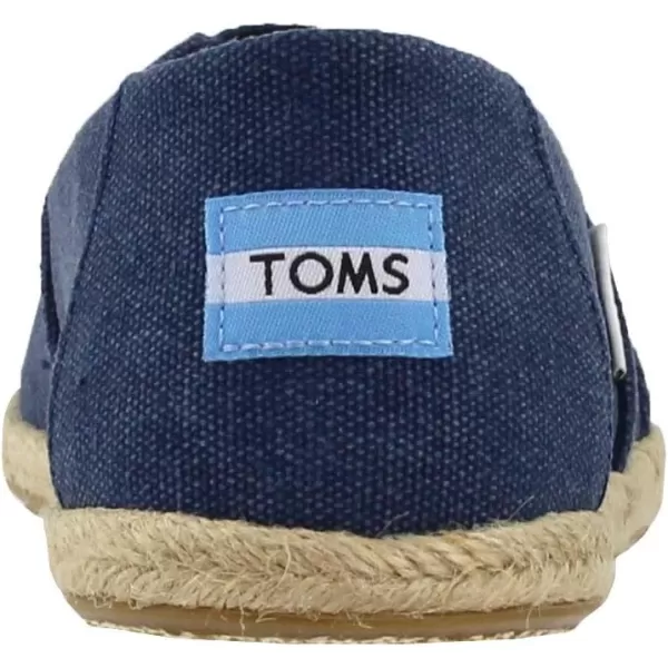 TOMS Womens Glitter Cheetah Print Womens Classics 10014953Navy Washed Canvas Rope Sole