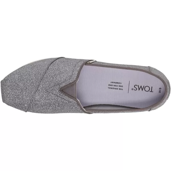 TOMS Womens Glitter Cheetah Print Womens Classics 10014953Pewter Sparkle