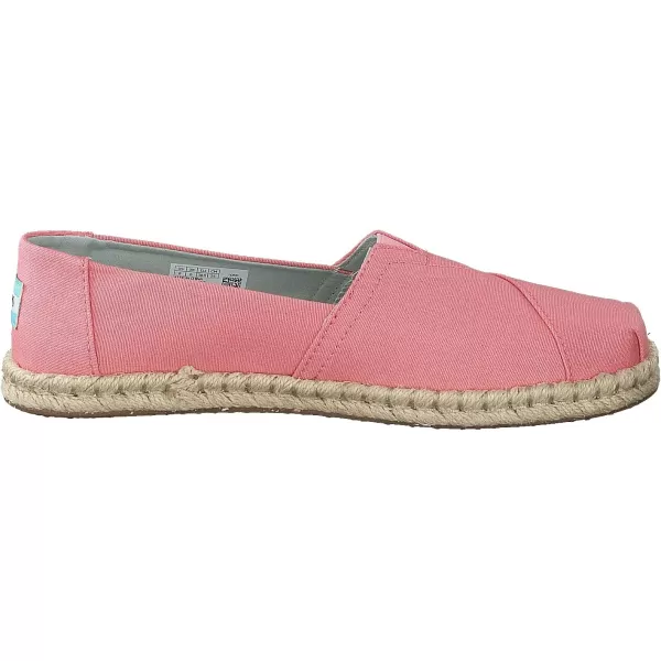 TOMS Womens Glitter Cheetah Print Womens Classics 10014953Plant Dyed Pink CanvasRope