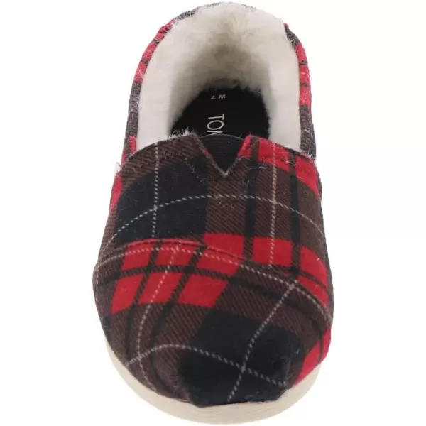 TOMS Womens Glitter Cheetah Print Womens Classics 10014953Red Tartan Print Felt