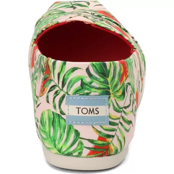 TOMS Womens Glitter Cheetah Print Womens Classics 10014953Spanish Villa Watermelon Palms Print