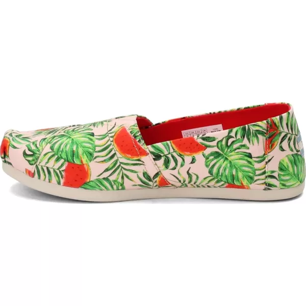 TOMS Womens Glitter Cheetah Print Womens Classics 10014953Spanish Villa Watermelon Palms Print