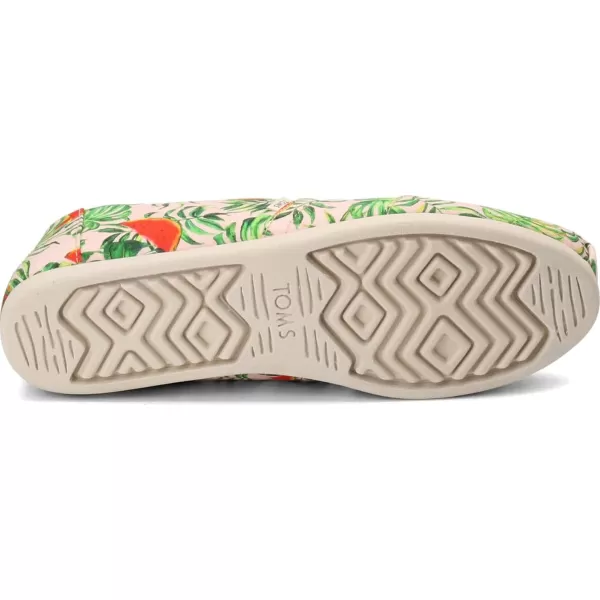 TOMS Womens Glitter Cheetah Print Womens Classics 10014953Spanish Villa Watermelon Palms Print