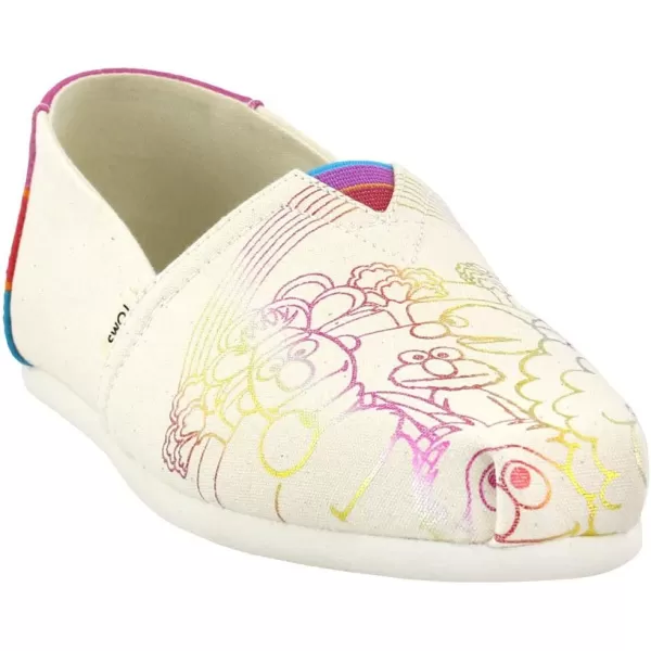 TOMS Womens Glitter Cheetah Print Womens Classics 10014953Vintage Crew Foil Printed Canvas