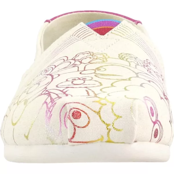 TOMS Womens Glitter Cheetah Print Womens Classics 10014953Vintage Crew Foil Printed Canvas
