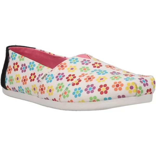 TOMS Womens Glitter Cheetah Print Womens Classics 10014953White Litb Gid Flowers