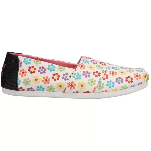 TOMS Womens Glitter Cheetah Print Womens Classics 10014953White Litb Gid Flowers