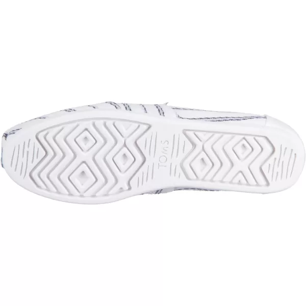 TOMS Womens Glitter Cheetah Print Womens Classics 10014953White Textured Stripe