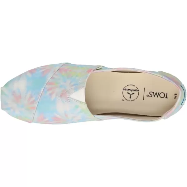 TOMS Womens Glitter Cheetah Print Womens Classics 10014953WhiteMulti Tie Dye Jersey Fabric