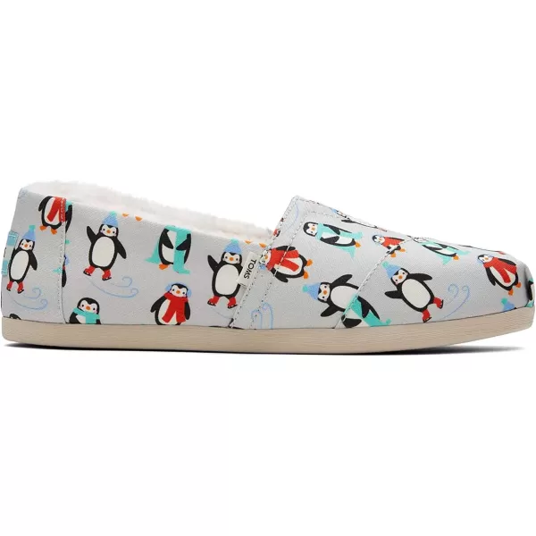 TOMS Womens Glitter Cheetah Print Womens Classics 10014953Winter Penguins Glacier Grey