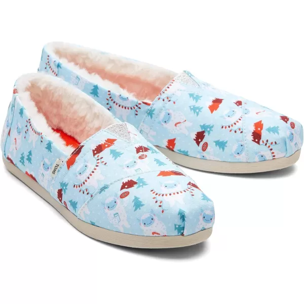 TOMS Womens Glitter Cheetah Print Womens Classics 10014953Yeti Clearwater Blue