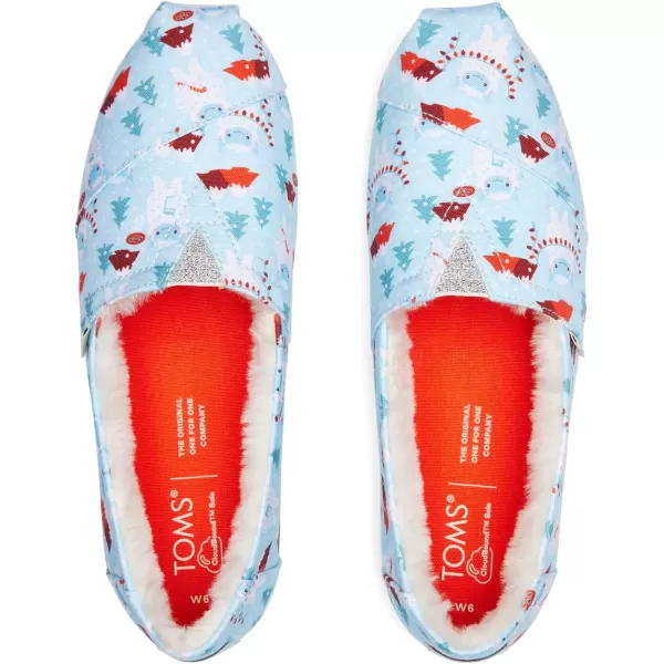 TOMS Womens Glitter Cheetah Print Womens Classics 10014953Yeti Clearwater Blue