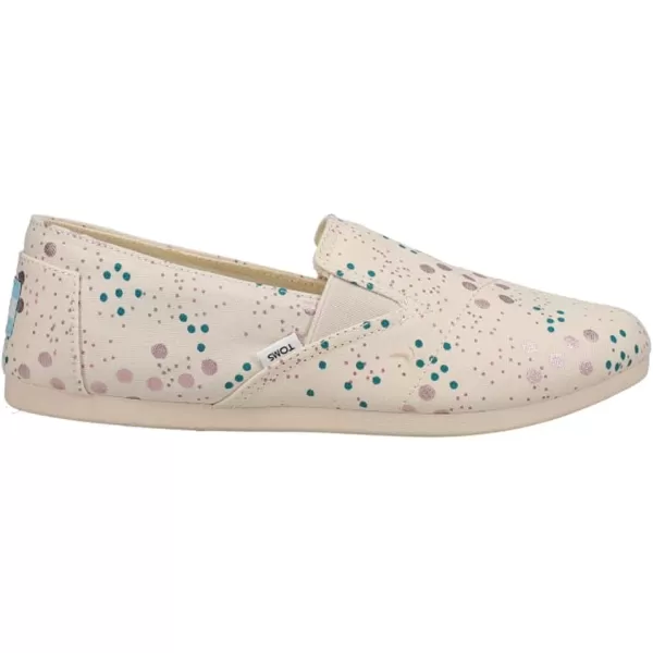 TOMS Womens Redondo Slip On Flats Casual  PinkBirch Super Bloom Dot Print