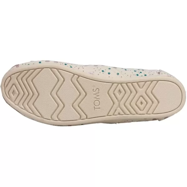 TOMS Womens Redondo Slip On Flats Casual  PinkBirch Super Bloom Dot Print