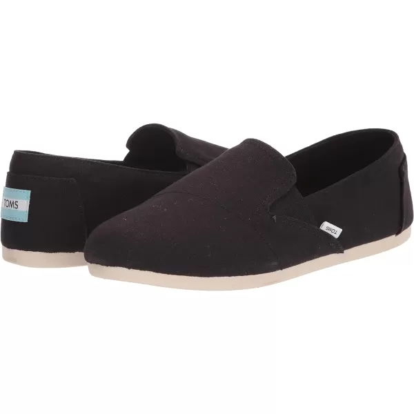 TOMS Womens Redondo Slip On Flats Casual  PinkBlack Canvas