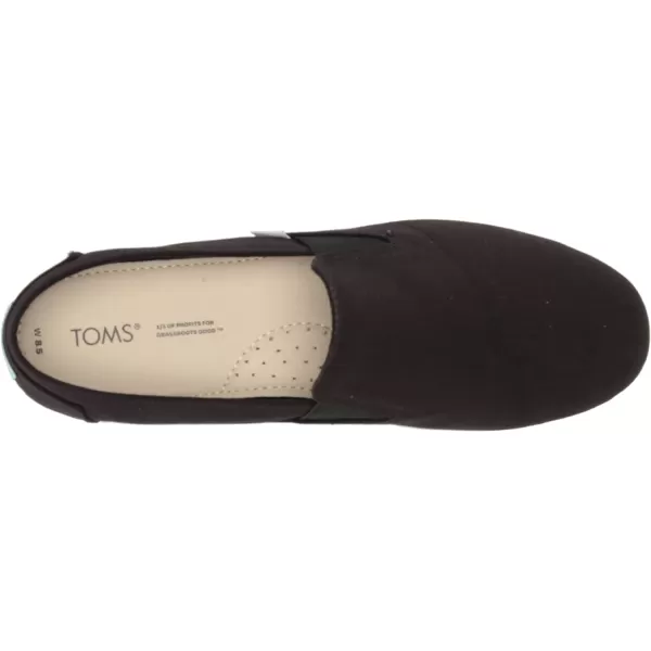 TOMS Womens Redondo Slip On Flats Casual  PinkBlack Canvas