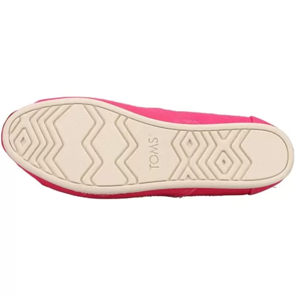TOMS Womens Redondo Slip On Flats Casual  PinkBright Fuchsia Canvas
