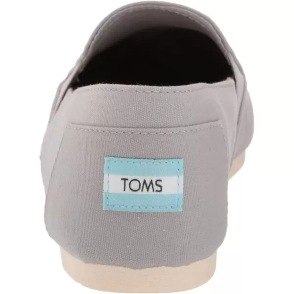TOMS Womens Redondo Slip On Flats Casual  PinkDrizzle Grey Canvas