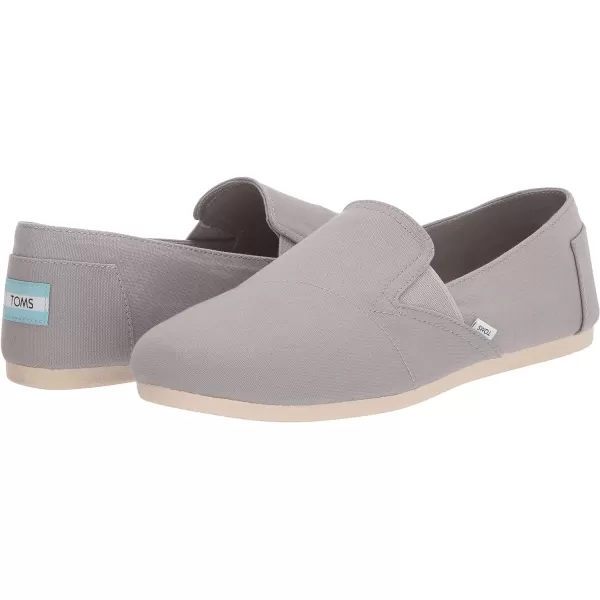 TOMS Womens Redondo Slip On Flats Casual  PinkDrizzle Grey Canvas