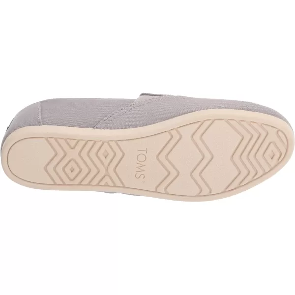 TOMS Womens Redondo Slip On Flats Casual  PinkDrizzle Grey Canvas