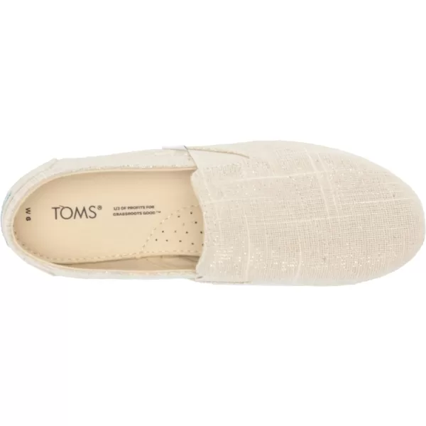 TOMS Womens Redondo Slip On Flats Casual  PinkNatural Metallic
