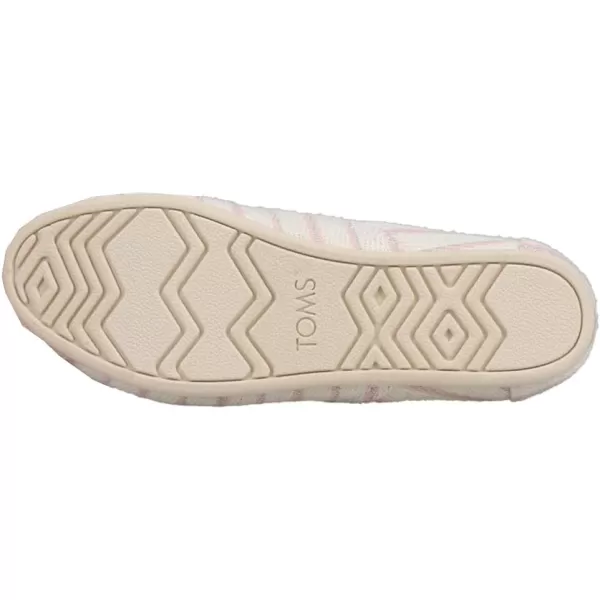 TOMS Womens Redondo Slip On Flats Casual  PinkPink Multi Textured Stripes