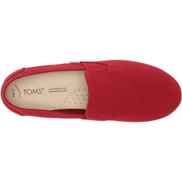 TOMS Womens Redondo Slip On Flats Casual  PinkRed