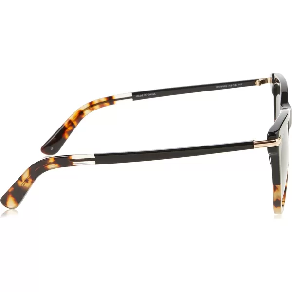 TOMS Womens Round SunglassesBlack Tort FadeShiny Gold