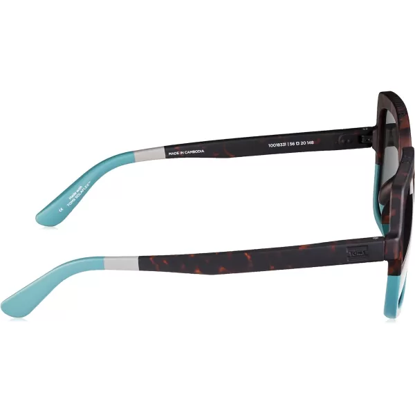 TOMS Womens Round SunglassesMatte Blonde Tort Sage Steel Fade