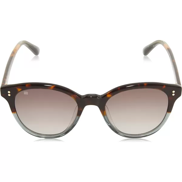 TOMS Womens Round SunglassesTortoise Ocean Grey Fade