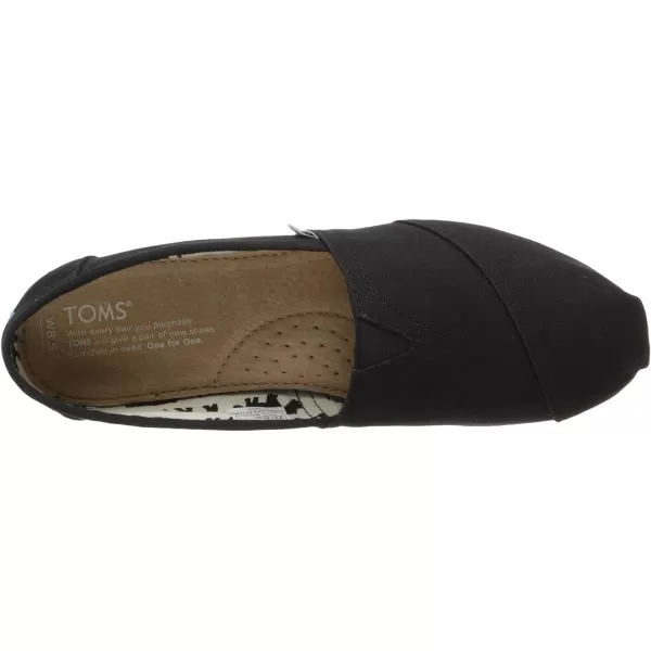 TOMS Womens Tropez Athletic Sandals Casual High Heel 3 amp Up  BeigeClassic Black Canvas