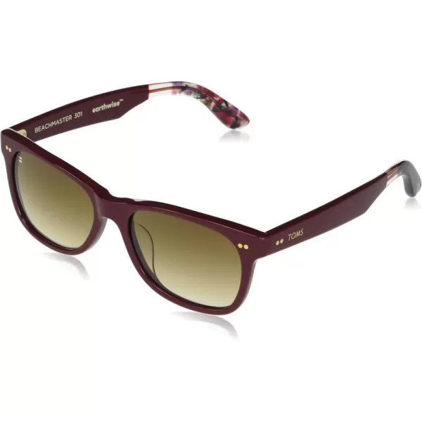 TOMS Bellini Round SunglassesEarthwise Plum MaroonSolid Brown