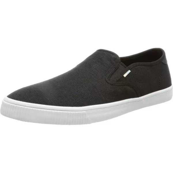TOMS Mens Baja Slip On Sneakers Shoes Casual  BlueBlack Heritage Canvas