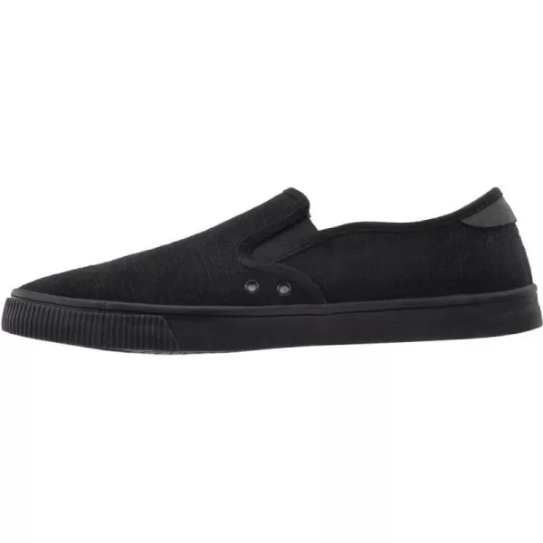 TOMS Mens Baja Slip On Sneakers Shoes Casual  BlueBlackBlack Heritage Canvas