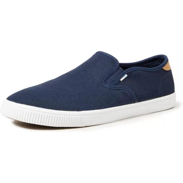 TOMS Mens Baja Slip On Sneakers Shoes Casual  BlueNavy Heritage Canvas