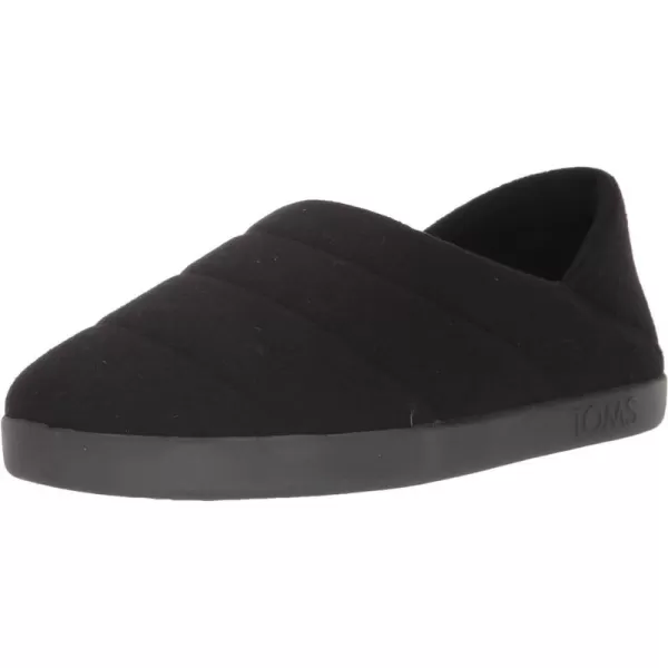 TOMS Mens Ezra Scuff Casual Slippers Casual  BlackBlack FeltFleece