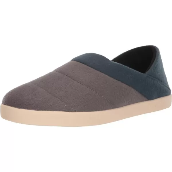 TOMS Mens Ezra Scuff Casual Slippers Casual  BlackForged Iron Multi FeltFleece