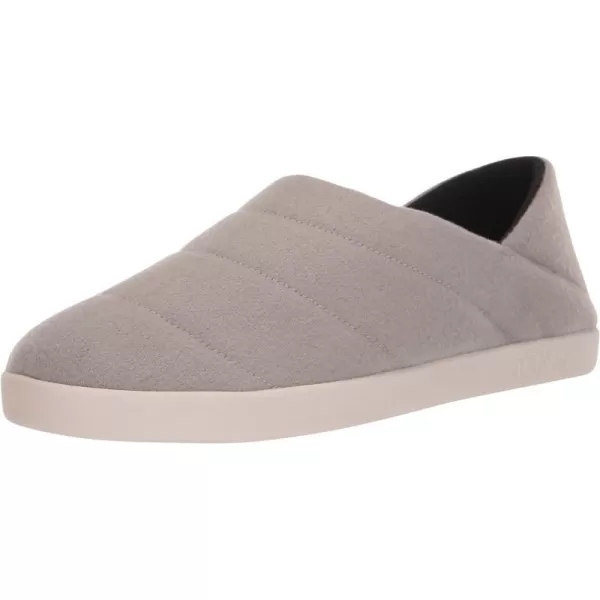 TOMS Mens Ezra Scuff Casual Slippers Casual  BlackShadow FeltFleece