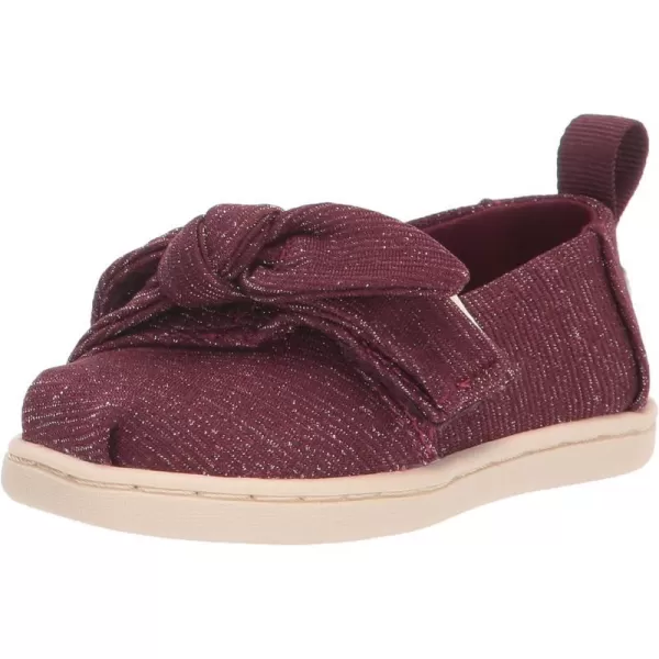 TOMS Toddler Boys Alpargata Dinosaur Slip On Casual Shoes  BlueBurgundy GlitterBow
