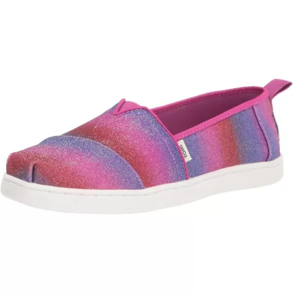 TOMS Toddler Boys Alpargata Dinosaur Slip On Casual Shoes  BluePurple Multi Gradient Glitter