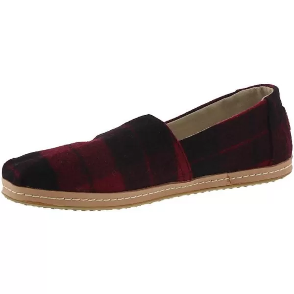 TOMS Womens Alpargata  BlueRed Felt Plaid
