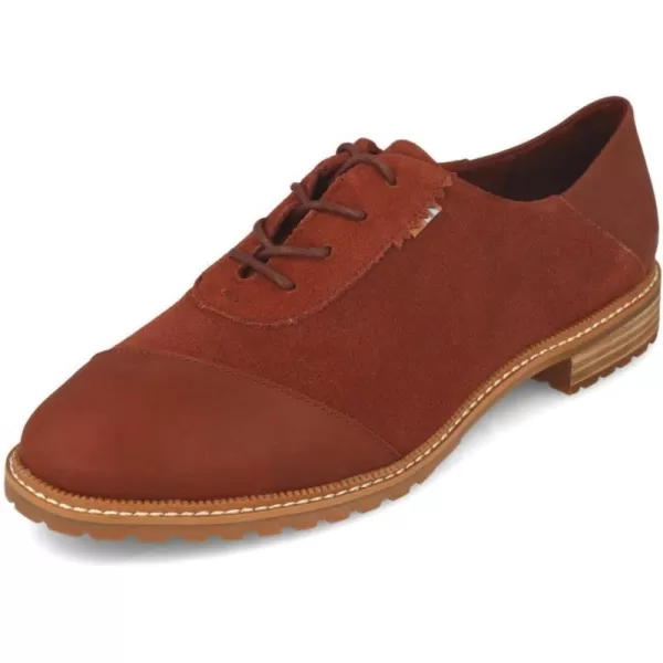 TOMS Womens Alpargata Flats Casual  BluePenny Brown LeatherSuede