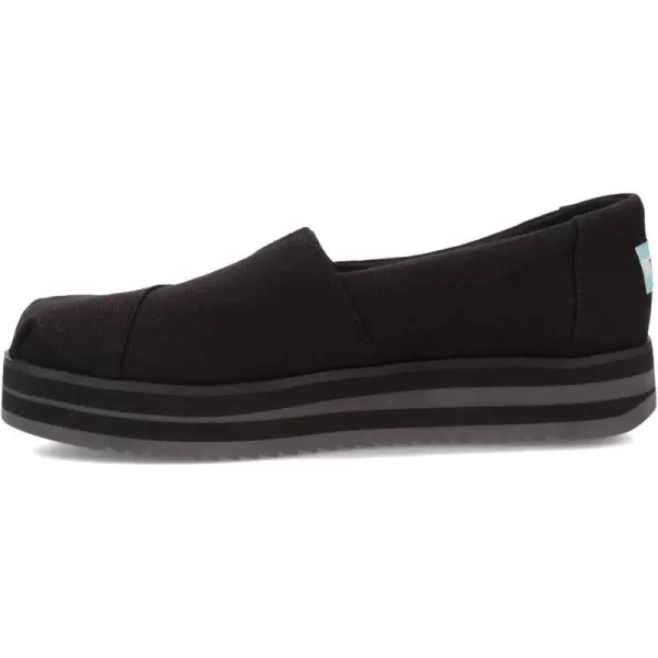 TOMS Womens Alpargata Midform SlipOnBlack Canvas