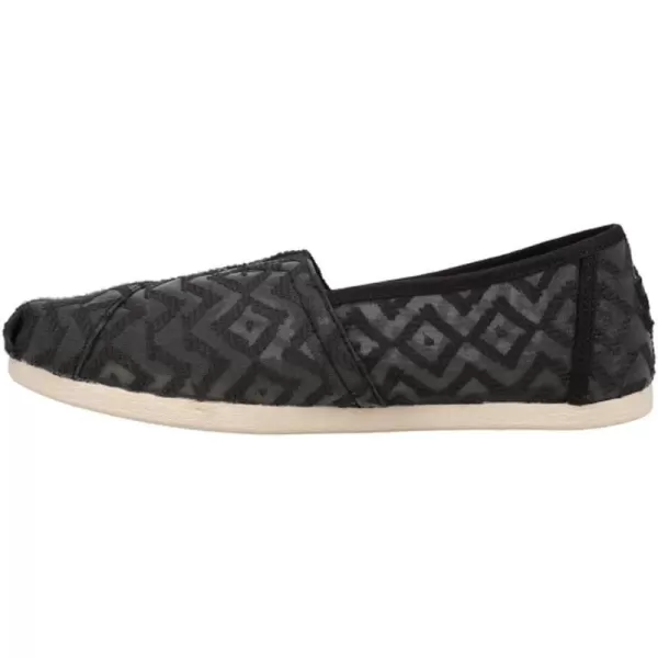 TOMS Womens Alpargata Paper Source SlipOnBlack Chevron