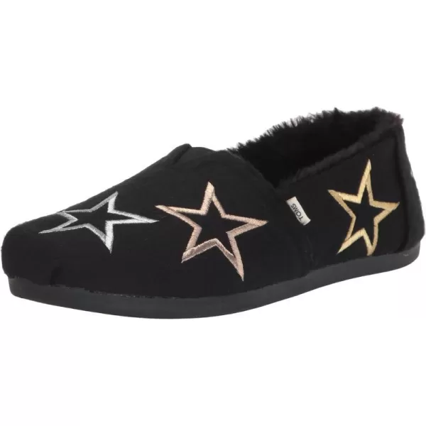 TOMS Womens Alpargata Paper Source SlipOnBlackEmbroidery
