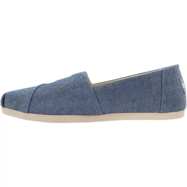 TOMS Womens Alpargata Paper Source SlipOnBlue Slub Chambray