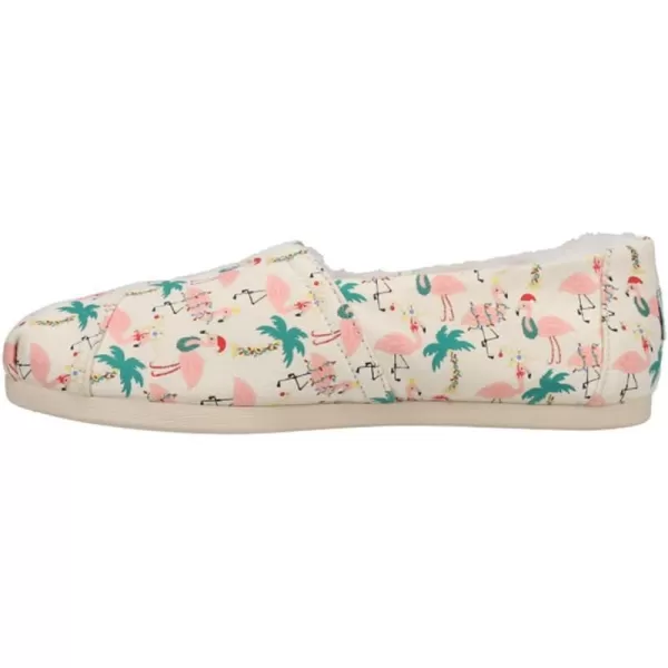 TOMS Womens Alpargata Paper Source SlipOnNatural Holiday Flamingo